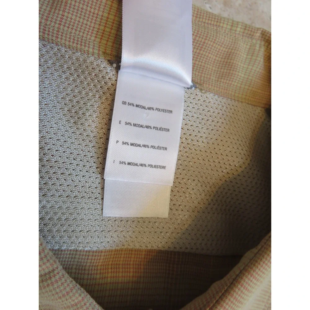 The North Face Mens XL Tan Plaid Short Sleeve Button‎ Front Shirt